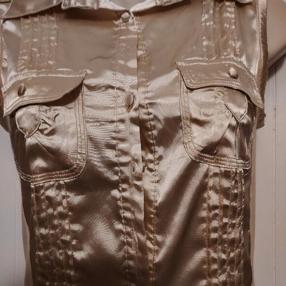 Mustard seed S VGC arm pit to pit 20  length 22 - Picture 2 of 4